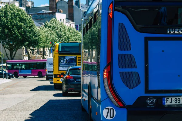 Reims Frankreich Juni 2021 Busfahrt Durch Die Straßen Von Reims — Stockfoto