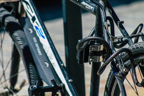 Reims France June 2021 Bicycle Parked Streets City Center Metropolitan — Foto de Stock