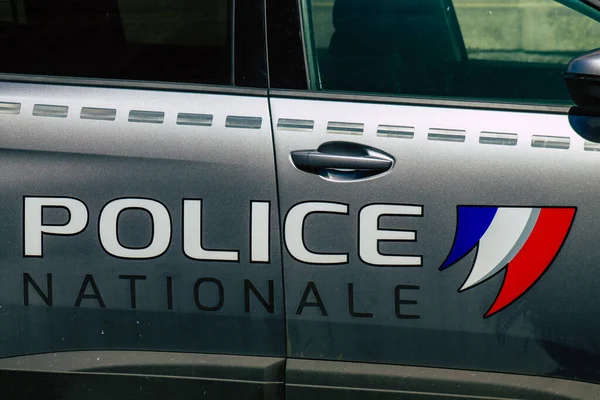 Реймс Франція Червня 2021 Нова Поліцейська Машина Припаркована Вулицях Реймса — стокове фото
