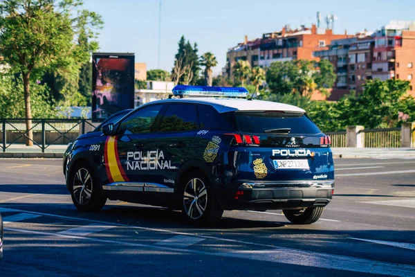 Sevilla España Julio 2021 Coche Policía Rodando Por Las Calles — Foto de Stock