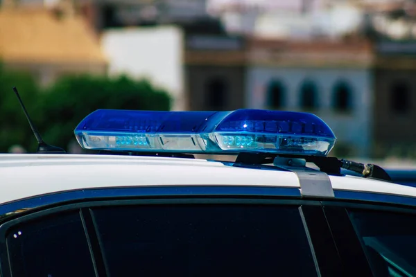 Séville Espagne Juillet 2021 Police Patrouille Dans Les Rues Séville — Photo