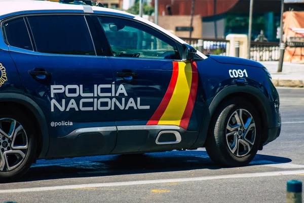 Sevilla España Julio 2021 Policía Patrulla Por Las Calles Sevilla —  Fotos de Stock