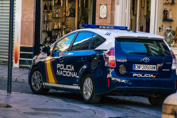 Sevilla España Julio 2021 Policía Patrulla Por Las Calles Sevilla — Foto de Stock
