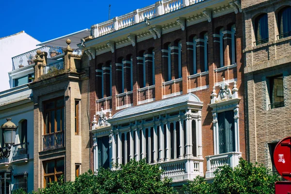 Sevilla España Julio 2021 Fachada Edificio Las Calles Sevilla Ciudad — Foto de Stock