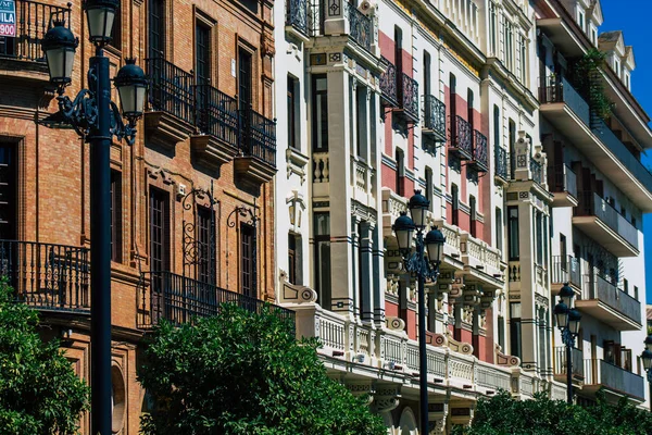 Sevilla España Julio 2021 Fachada Edificio Las Calles Sevilla Ciudad —  Fotos de Stock