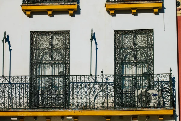 Siviglia Spagna Luglio 2021 Facciata Edificio Nelle Strade Siviglia Una — Foto Stock