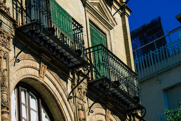 Sevilla España Julio 2021 Fachada Edificio Las Calles Sevilla Ciudad —  Fotos de Stock