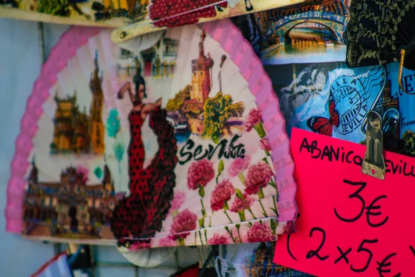 Sevilla España Julio 2021 Objetos Decorativos Souvenirs Vendidos Las Calles — Foto de Stock