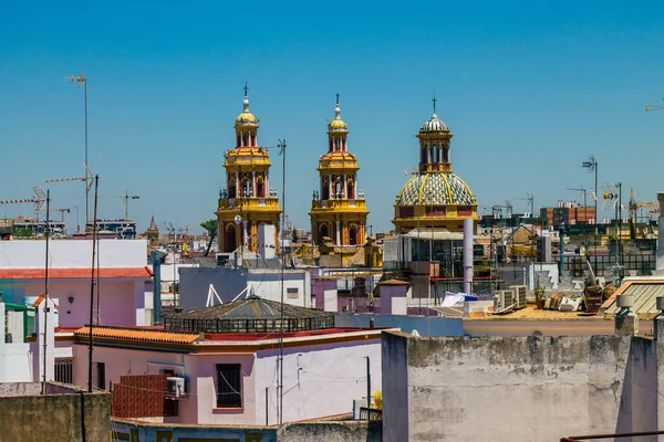 Sevilla Spanje Juli 2021 Uitzicht Top Van Een Dak Een — Stockfoto