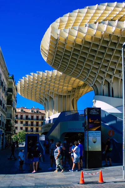 Sevilla Automatische Übersetzung Spanien Juli 2021 Stadtbild Von Sevilla Einer — Stockfoto