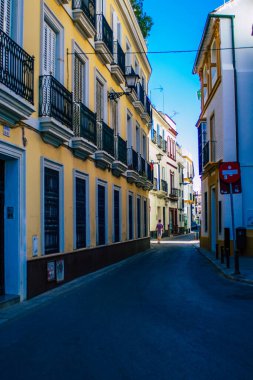 Seville İspanya 5 Temmuz 2021 Sevilla şehri, sembolik bir şehir ve İspanya 'nın güneyindeki Endülüs Bölgesi' nin başkenti.