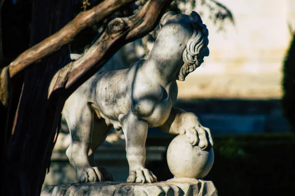 Sevilla Spanien Juli 2021 Staty Gatorna Sevilla Symbolisk Stad Och — Stockfoto