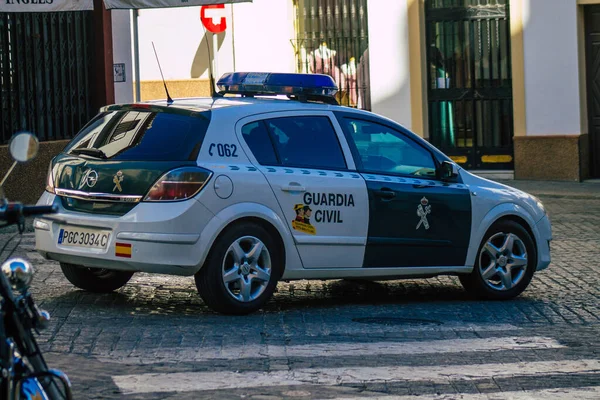 Carmona Spain Июля 2021 Года Гражданский Автомобиль Guardia Патрулирует Улицы — стоковое фото