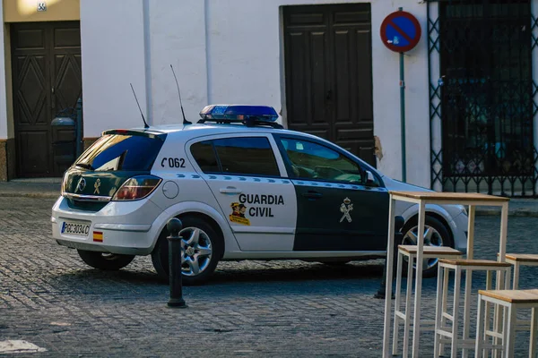 Carmona España Julio 2021 Guardia Coches Civiles Patrullando Por Las — Foto de Stock