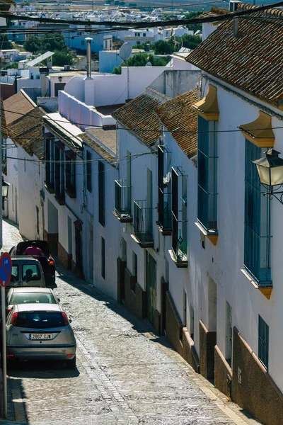 Carmona Spanje Juli 2021 Smalle Straat Stad Carmona Genaamd Heldere — Stockfoto