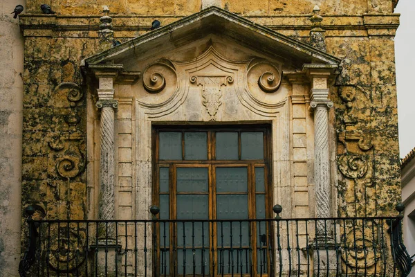 Carmona Spain July 2021 Closeup Window Old House Narrow Streets — Stock Photo, Image