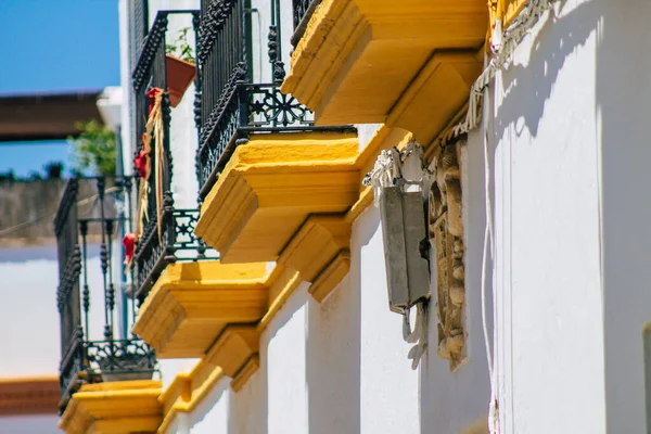 Carmona Spain July 2021 Closeup Window Old House Narrow Streets — Stock Photo, Image