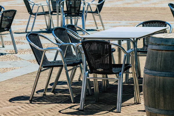 Carmona Spanje Juli 2021 Tafel Stoelen Straten Van Carmona Genaamd — Stockfoto