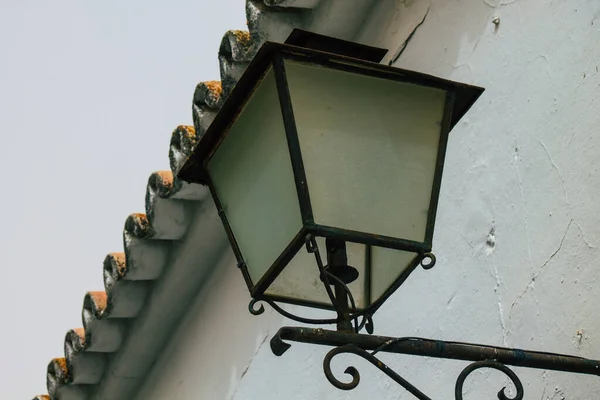 Carmona Spain July 2021 Street Lamp Narrow Streets Town Carmona — Stock Photo, Image