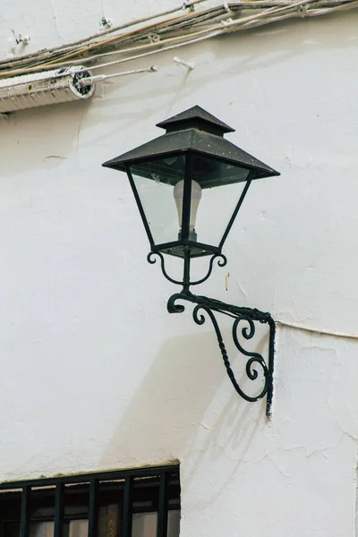 Carmona Spain July 2021 Street Lamp Narrow Streets Town Carmona — Stock Photo, Image