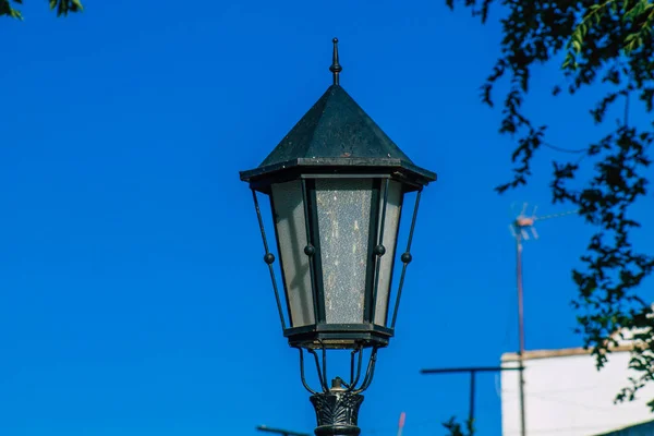 Carmona Espagne Juillet 2021 Réverbère Dans Les Rues Étroites Ville — Photo