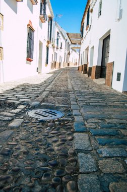 Carmona İspanya 18 Temmuz 2021 Carmona Narrow Caddesi 'nde Avrupa' nın Parlak Yıldızı olarak adlandırılan şehir, tipik bir dar ve dolambaçlı Arap yerleşimi gösteriyor.