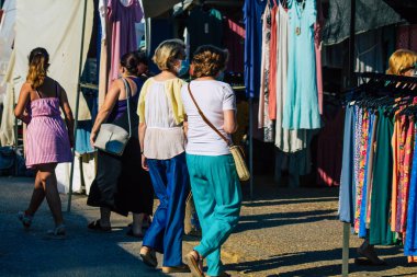 Carmona İspanya 19 Temmuz 2021 Coronavirus salgını sırasında İspanya 'da maske takmak zorunludur.