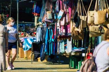 Carmona İspanya 19 Temmuz 2021 Coronavirus salgını sırasında İspanya 'da maske takmak zorunludur.