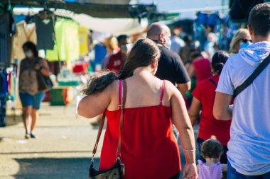 Carmona İspanya 19 Temmuz 2021 Coronavirus salgını sırasında İspanya 'da maske takmak zorunludur.