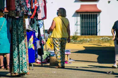 Carmona İspanya 19 Temmuz 2021 Coronavirus salgını sırasında İspanya 'da maske takmak zorunludur.