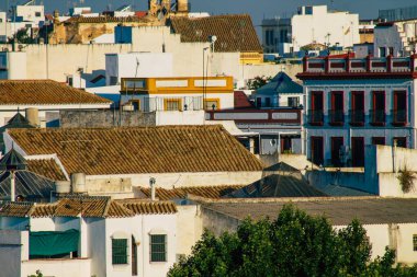 Carmona İspanya 18 Temmuz 2021 Carmona Panoramik bakış Avrupa 'nın Parlak Yıldızı olarak adlandırılan şehir tipik bir dar ve dolambaçlı Arap yerleşimi göstermektedir.