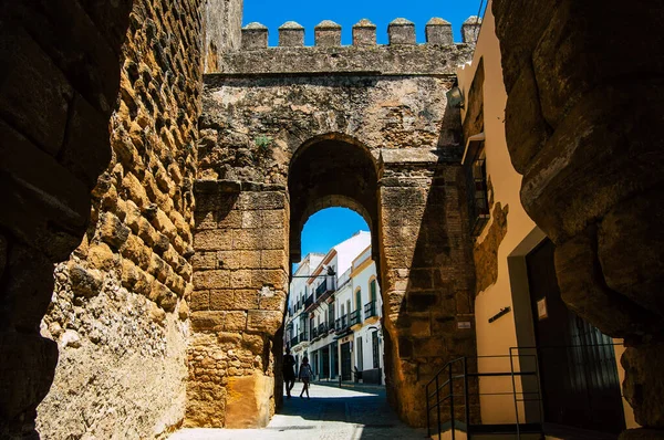 Carmona Espanha Julho 2021 Portão Sevilha Localizado Entrada Antiga Carmona — Fotografia de Stock