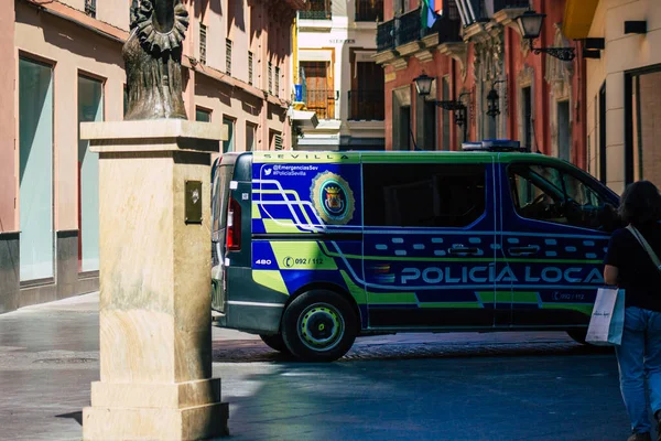 Sevilla España Julio 2021 Policía Local Patrulla Las Calles Sevilla — Foto de Stock