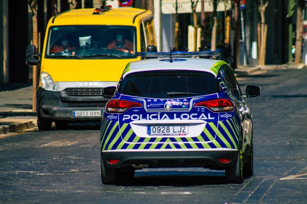 Sevilla España Julio 2021 Policía Local Patrulla Las Calles Sevilla — Foto de Stock