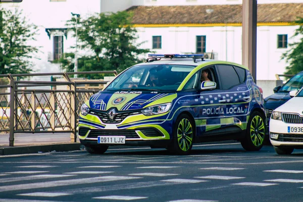 Кармона Іспанія Липня 2021 Року Місцева Поліцейська Машина Патрулює Вулиці — стокове фото