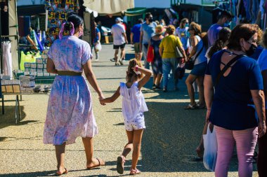 Carmona İspanya 26 Temmuz 2021 Coronavirus salgını sırasında İspanya 'da maske takmak zorunludur.