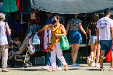 Carmona İspanya 26 Temmuz 2021 Coronavirus salgını sırasında İspanya 'da maske takmak zorunludur.