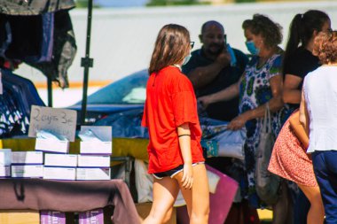 Carmona İspanya 26 Temmuz 2021 Coronavirus salgını sırasında İspanya 'da maske takmak zorunludur.