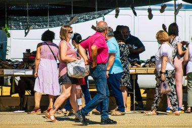 Carmona İspanya 26 Temmuz 2021 Coronavirus salgını sırasında İspanya 'da maske takmak zorunludur.