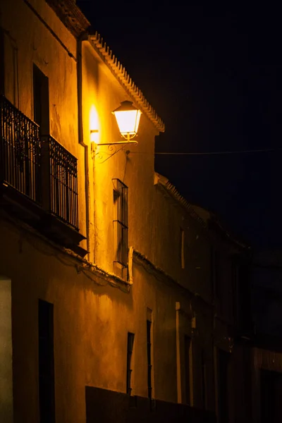 Carmona Španělsko Července 2021 Noční Ulice Městě Carmona Názvem Jasná — Stock fotografie