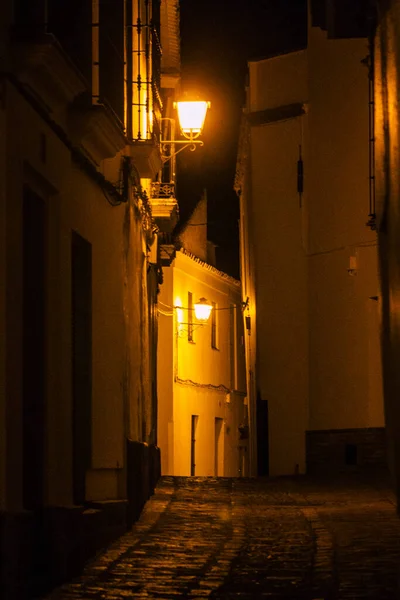 Carmona Spanyolország Július 2021 Night Street Város Carmona Úgynevezett Bright — Stock Fotó