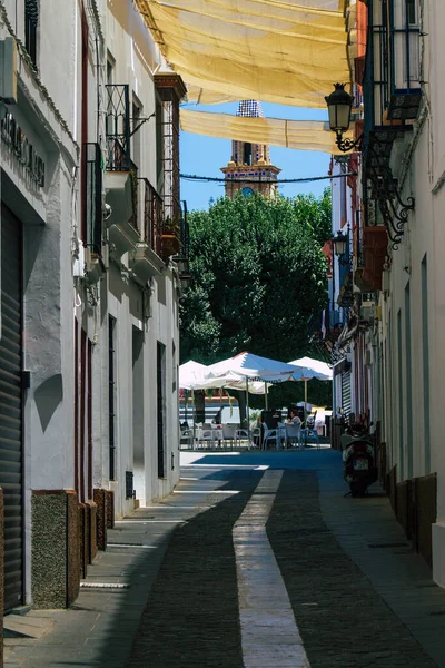 Carmona Espanha Julho 2021 Rua Estreita Cidade Carmona Chamada Estrela — Fotografia de Stock