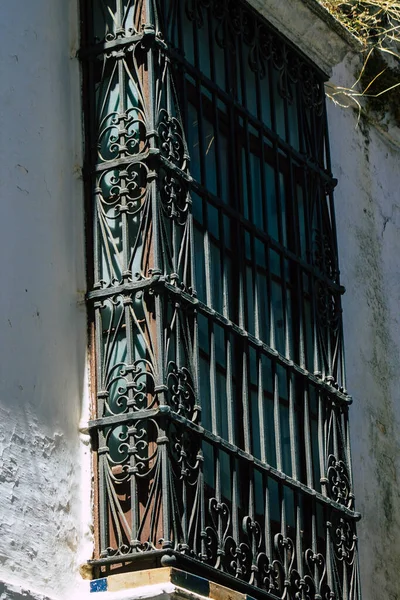 Кармона Іспанія Липня 2021 Року Розкриття Вікна Старого Будинку Вузьких — стокове фото