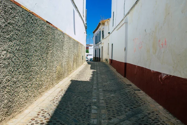 Carmona Spanyolország Július 2021 Narrow Street Város Carmona Nevű Fényes — Stock Fotó