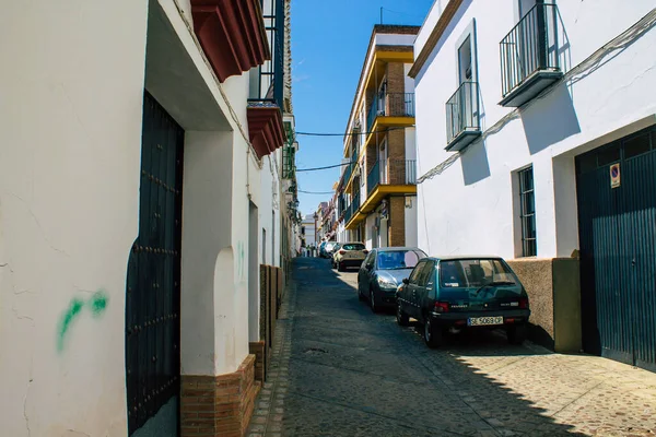 Carmona Spanje Juli 2021 Smalle Straat Stad Carmona Genaamd Heldere — Stockfoto