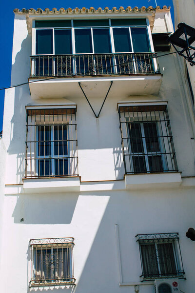 Carmona Spain July 30, 2021 Facade of old house in the streets of Carmona called The Bright Star of Europe, the town shows a typical narrow and meandering Arabic layout