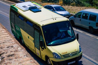 Carmona İspanya 30 Temmuz 2021 Coronavirus salgını sırasında İspanya 'yı vuran Carmona şehir otobüsü