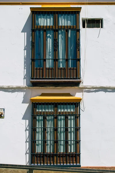 Carmona Ισπανία Ιουλίου 2021 Κλείσιμο Παραθύρου Ενός Παλιού Σπιτιού Στα — Φωτογραφία Αρχείου