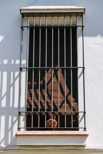 Carmona España Julio 2021 Acercamiento Ventana Una Antigua Casa Las —  Fotos de Stock