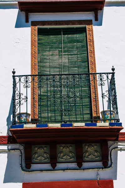 Carmona Spain July 2021 Closeup Window Old House Narrow Streets — Stock Photo, Image